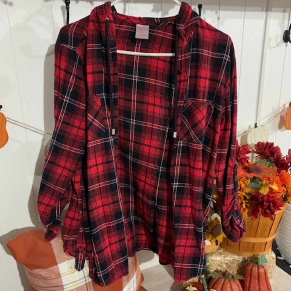 Flannel with Hoodie XXL/19